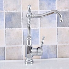 Polished Chrome Kitchen Wet Bar Bathroom Vessel Sink Faucet Mixer Tap esf634