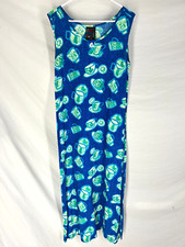 BIG HED Vintage Hawaiian Dress Sz Medium Teacup Design Travel Cruise Lounge