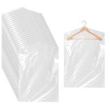 20  Clear Suit Cover Dust-proof Hanging Garment Storage Bag Dress Clothes Coat