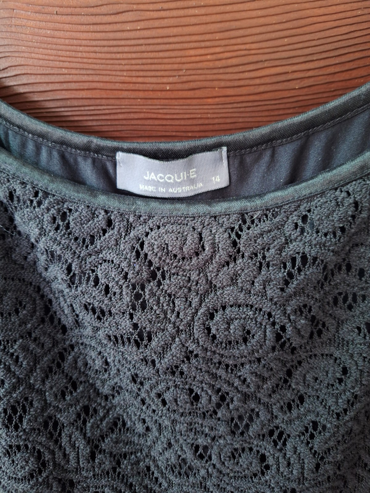 Jacqui*E Ladies Strap Black Lace Fringe Lined Dress Size 14 eBay