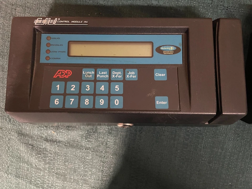 Lot of 2 Control Module Inc. SaveTime 2000 Series ADP Time Clock Terminals - Image 3 of 4
