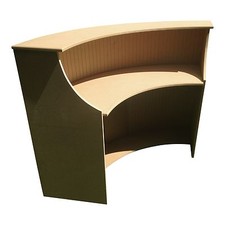 Medium salon reception desk, curved shop counter, reception desk, 90 degree desk