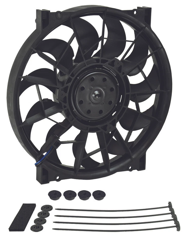 Derale 16925 12" High Output Single RAD Pusher/Puller Fan w/ Standard Mount Kit - Image 2 of 4