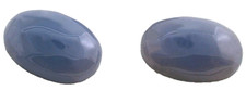 Two 18x13 18mm x 13mm Oval Blue Gray Agate Cab Cabochon Gemstone CM52OTH/12723