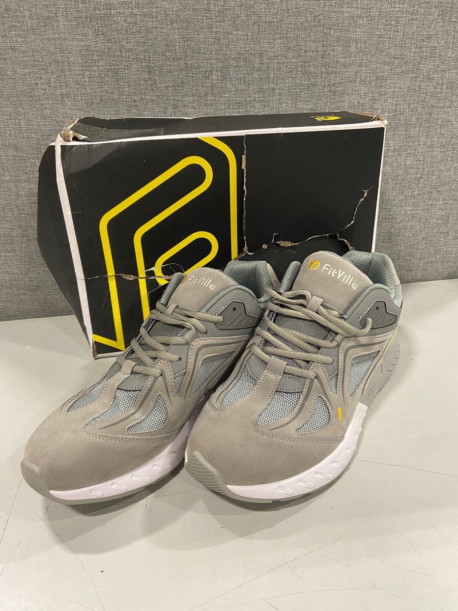 B Mirza Collection Men's Rebound Core Shoes, Sandy Grey - Size