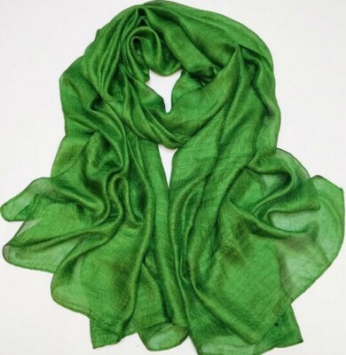 Seidige glänzende Schals Damen Schal einfarbig Foulard Femme Tücher Halstücher Kopftücher