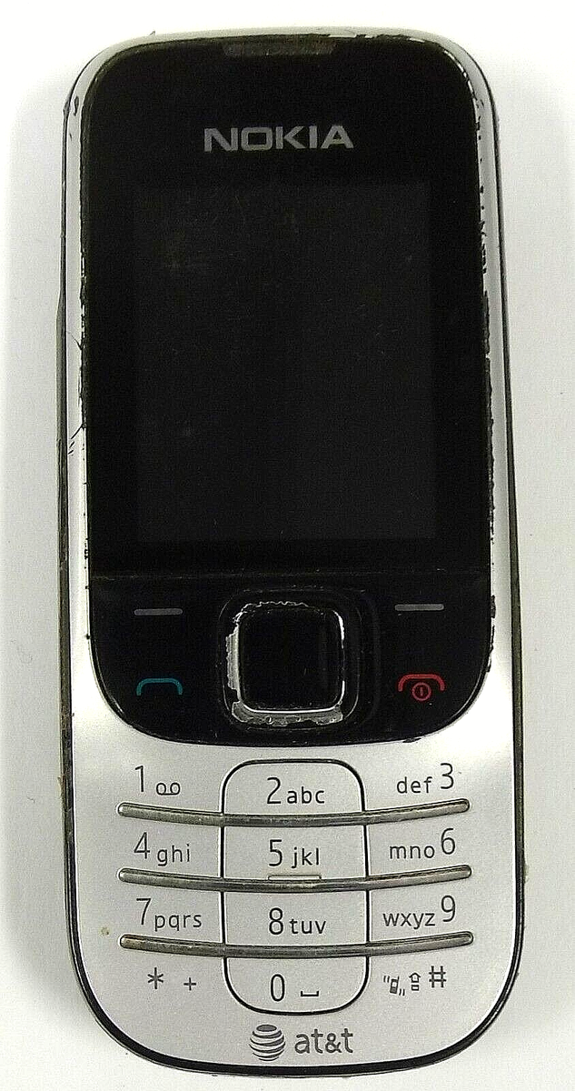 Nokia 2330 / 2330c-2b - Silver ( AT&T ) Cellular Candybar Phone