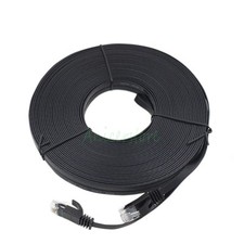 15M 49ft RJ45 CAT6 Ethernet Network LAN Internet Cable Flat UTP Patch Router BLK