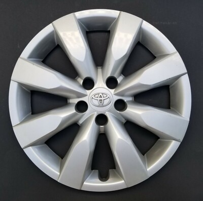 One Wheel Cover Hubcap 2014-2018 Toyota Corolla 16'' Silver 61172 Used
