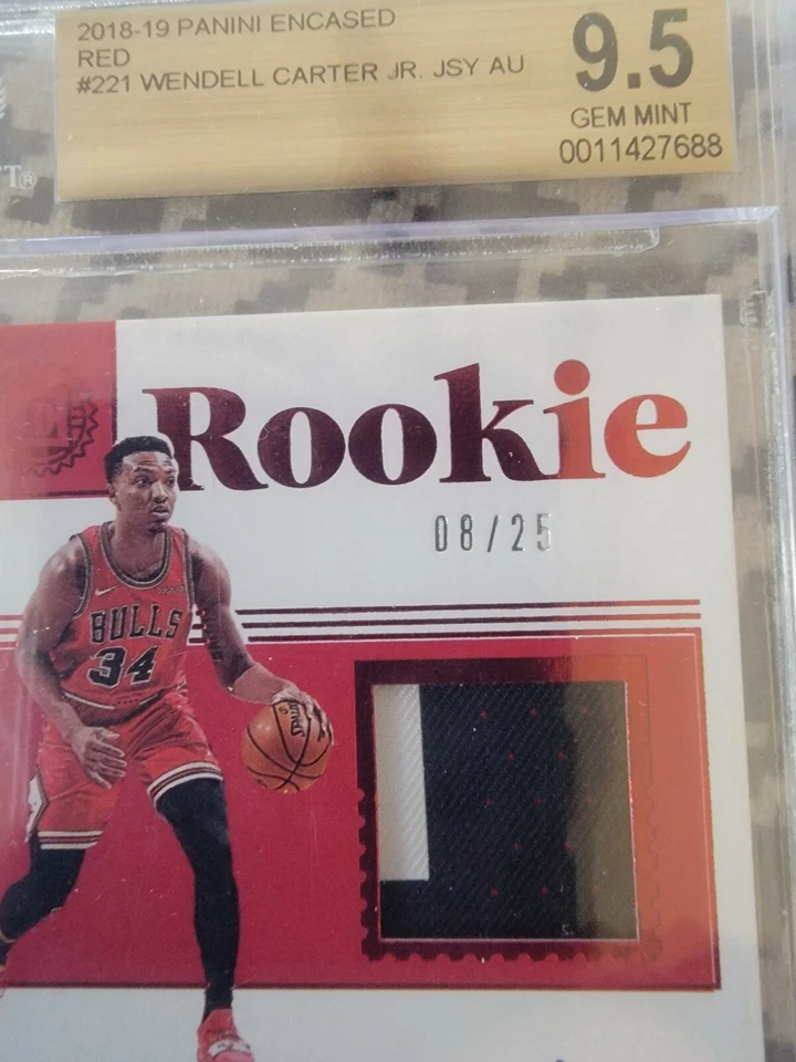 2018-19 Panini Encased Red Wendell Carter Jr RPA 08/25 BGS 9.5 RC Auto - Image 4 of 4