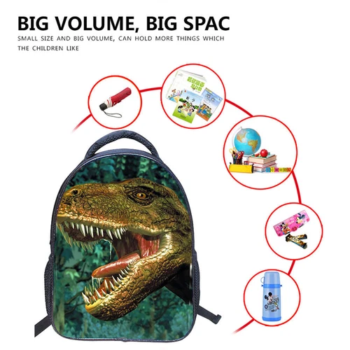 Kids Schoolbag 3D Cartoon Dinosaur Boys Backpack Dinosaur Backpack Schoolbag US - Bild 6 von 45