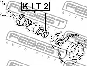KIT2 FEBEST Seal Ring, wheel hub for ,TOYOTA
