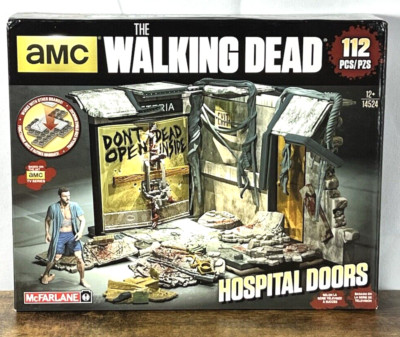 McFarlane Walking Dead Hospital Doors Construction Building Set Rick Grimes