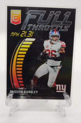 2023 DONRUSS ELITE FULL THROTTLE GIANTS SAQUON BARKLEY #'D 12/349