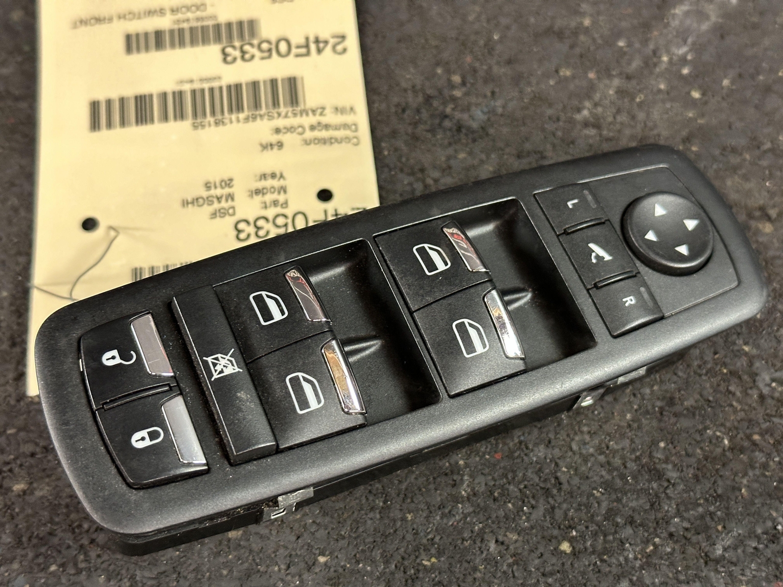 14-17 MASERATI GHIBLI DRIVER LH DOOR MASTER WINDOW SWITCH LOCK MIRROR 670025406