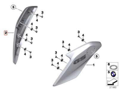 BMW R 1200 GS LC 2013-2016 Grill Cover Right Chrome for sale  
