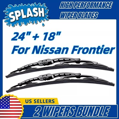 Wipers 2-Pack Premium Splash Wiper Blades fit 2005+ Nissan Frontier 19240/180