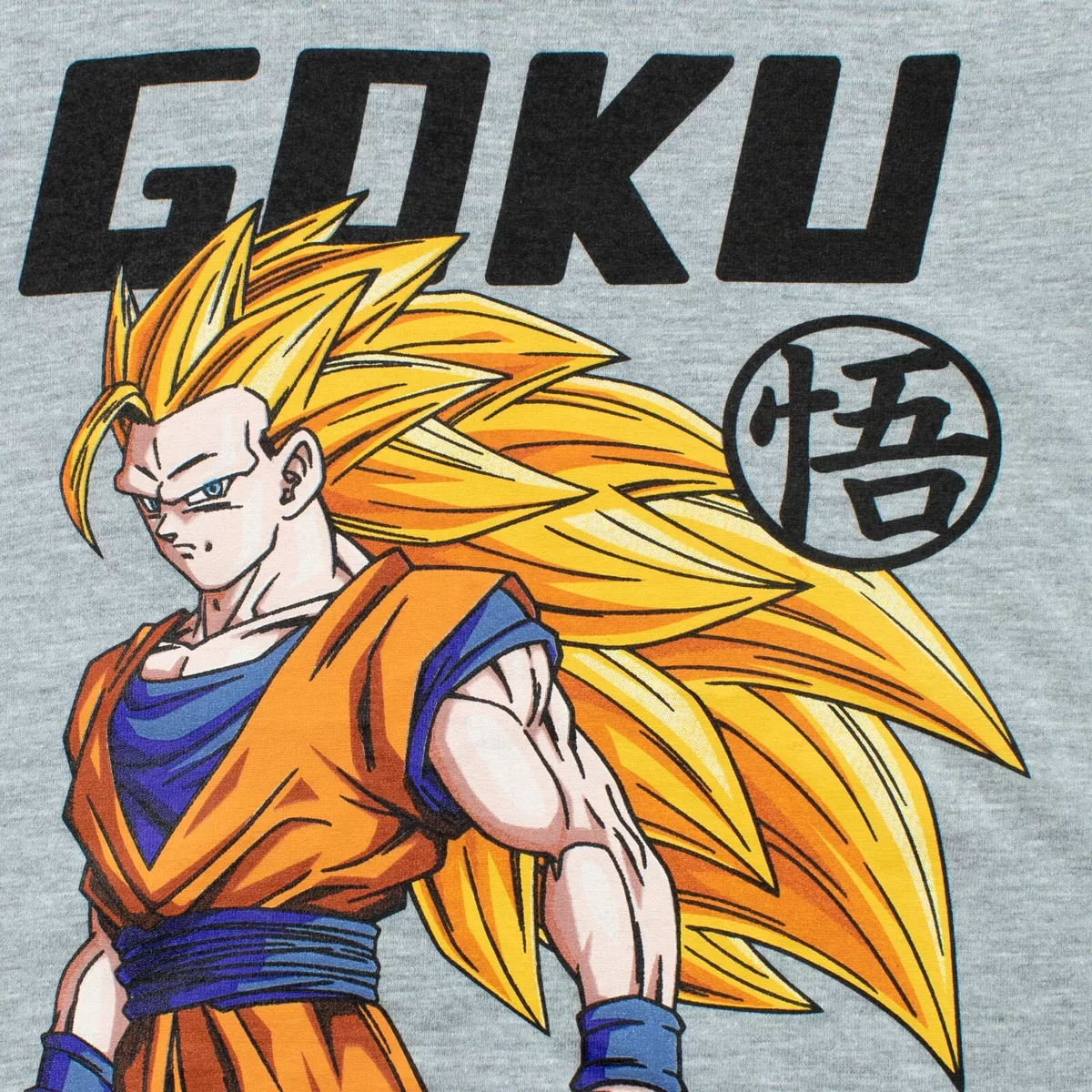 Dragon Ball Z Anime Cartoon Characters Youth Boys Grey Graphic Tee Shirt - L