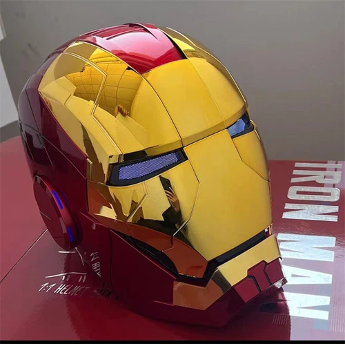 AUTOKING Iron Man MK5 1:1 Helmet Wearable Voice-control Golden Mask Cosplay US!  - 第 1/13 張圖片