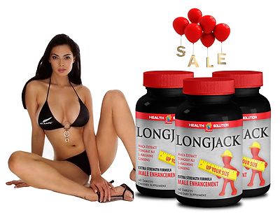 Female Enhancer, Male Enhancement  LONGJACK w/Maca, Tongkat (3 Bot)