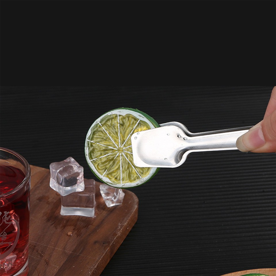 Ice Cube Tongs Small Stainless Steel Ice Sugar Sweets Tongs Serving