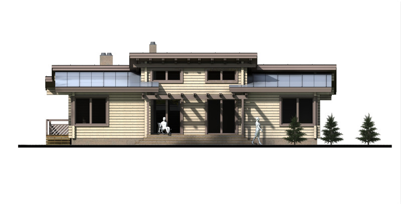 MODERN LOG HOUSE KIT  #LH-150-1 ECO FRIENDLY WOOD PREFAB DIY BUILDING CABIN HOME - thumbnail 6