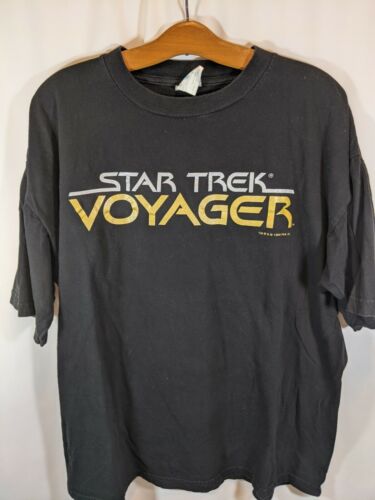 Star Trek Voyager 1994 Logo Shirt Janeway Sz XL Vi