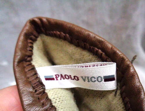 Guanti vintage donna PAOLO VICO in vera pelle taglia M ~ colore: marrone - Foto 6 di 9