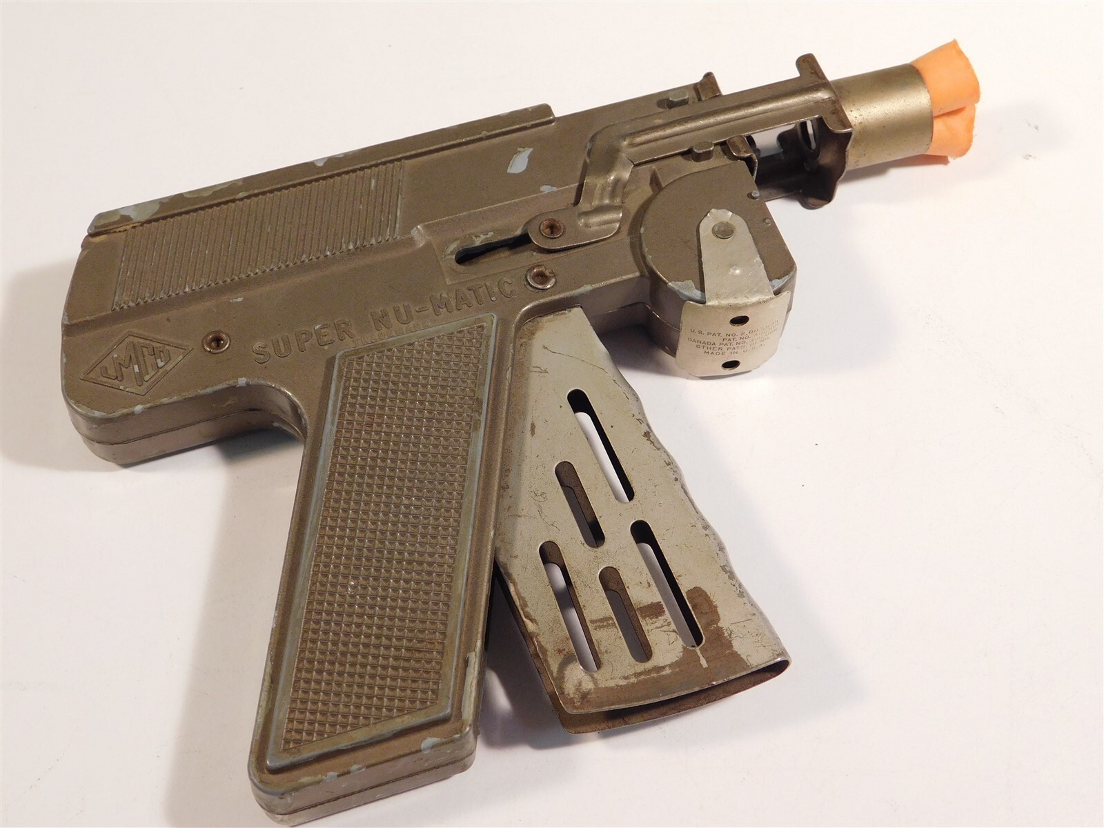 VINTAGE 1950'S LANGSON MFG."SUPER NUMATIC" GRAY PAPER BUSTER CAP GUN