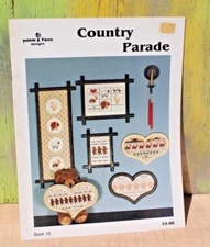 Country Parade Craft Pattern Cross Stitch Book, Yarn Tree Designs #10