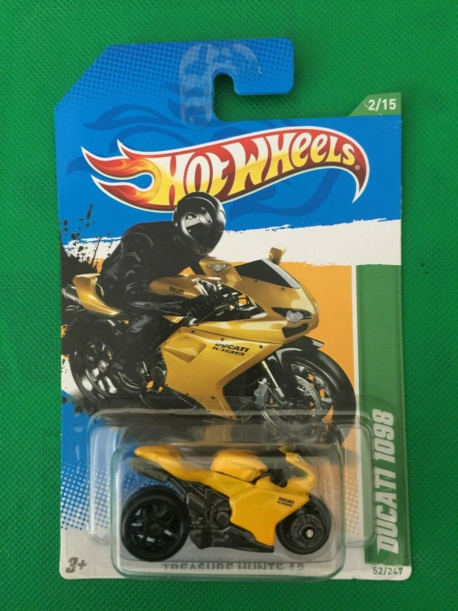 Hot Wheels DUCATI 1098 Treasure Hunt YELLOW MOTORCYCLE 2012 #2 TH