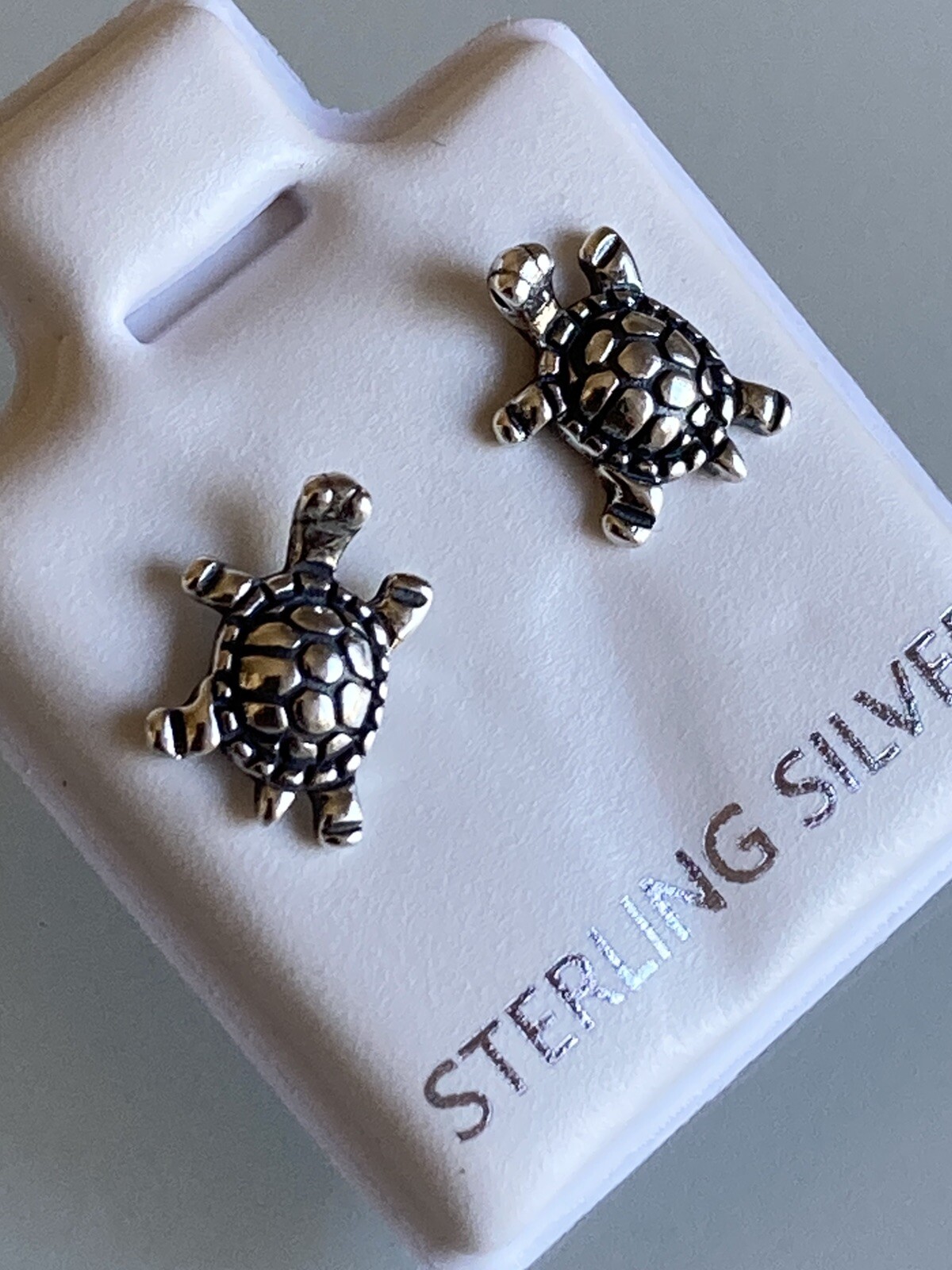 New Sterling 925 Solid Silver Turtle Stud Earring… - image 3
