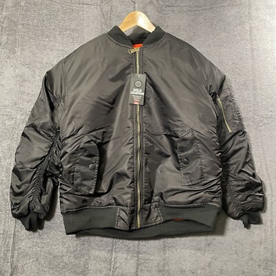 Bomberjacke Schwarz Orange Gold Champoon L und 3XL XXXL