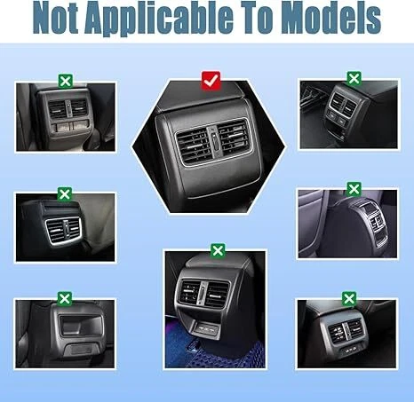 Borde superpuesto de salida de ventilación de aire trasero Look para Honda Accord 2018-2022 fibra de carbono - Imagen 3 de 8