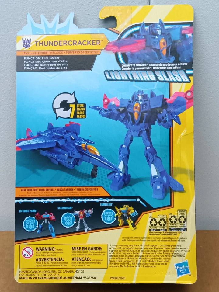 Hasbro Transformers Cyberverse Warrior Class Lightning Slash Thundercracker - Image 2 of 3
