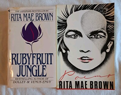 Lot Of Rita Mae Brown Books Rubyfruit Jungle & Poems