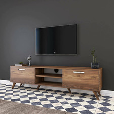 Mobile Porta Aldh, Credenza da Soggiorno, Armadio Basso per TV, Base Parete attr