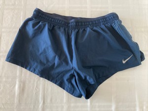 NIKE Running Dri Fit Womanâs Size Medium Athletic Shorts Lined Blue TS0 | eBay