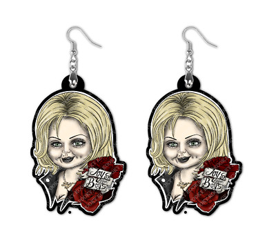 Toys Before Jungen Ohrringe Goth Spooky Horror Chucky Tiffany Kinderspiel Slasher