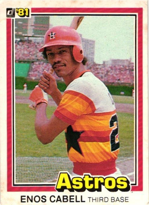 1981 Donruss Baseball Card #138 Enos Cabell