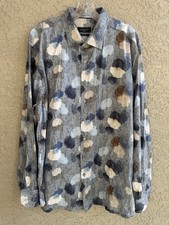 Bugatchi Men  s Julian Abstract Print Button Up Stretch Long Sleeve Shirt XL