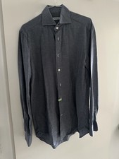 KITON Herrenhemd M-L – Blau  – Top Zustand! Maße in Bildern