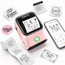 Mini Sticker Printer, Bluetooth Thermal Label Printer, Portable Inkless Label...