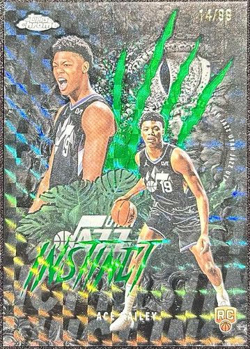 2025-26 Topps Chrome Ace Bailey Green Refractor Rookie Instinct /99 RC Utah Jazz