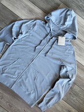 ALL SAINTS WILLOW BLUE "BRACE" SLIM HOODY SWEATSHIRT TOP - MEDIUM - NEW & TAGS