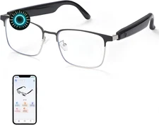 AI Translator Smart Glasses for Men Women Bluetooth Audio Sunglasses with Photo