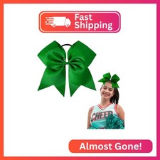 Oaoleer 8inch Jumbo Large Cheer Bows Ponytail Holder Elastic Band Handmade Bouti