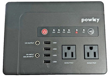 Powkey Portable Power Station 200W 2 AC Outlets, 4 USB, 1 DC Port Camping Travel