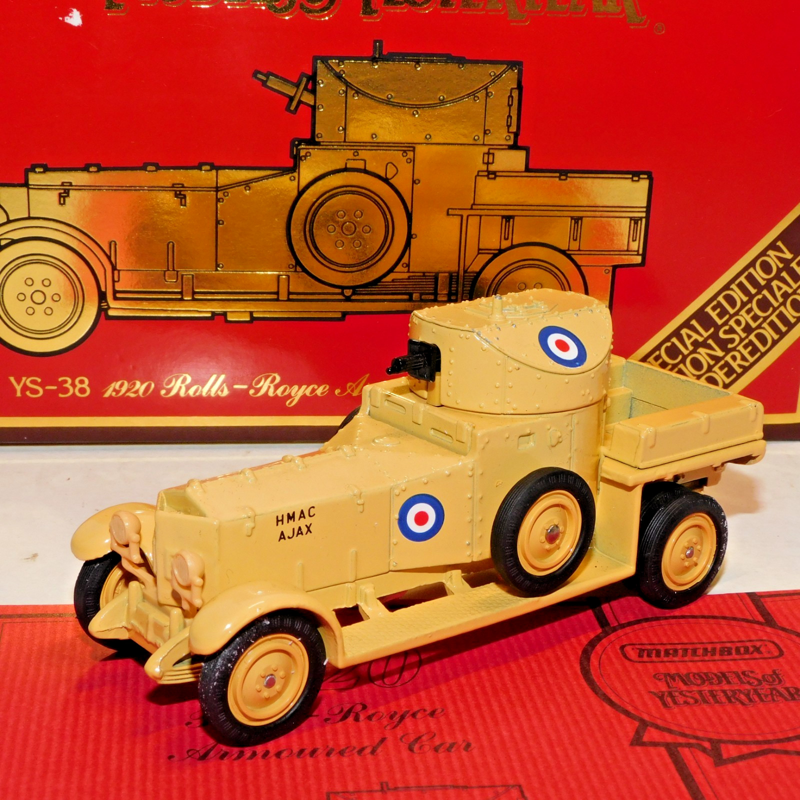 MATCHBOX MODELS OF YESTERYEAR 1920 ROLLS-ROYCE ARMOURED CAR YS-38