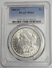 1882 O New Orleans Mint Morgan Silver Dollar $1 PCGS MS 63